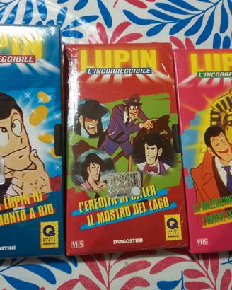 3 Vhs Lupin De Agostini sigillate
