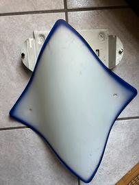 Coppia di applique in vetro  ondulate