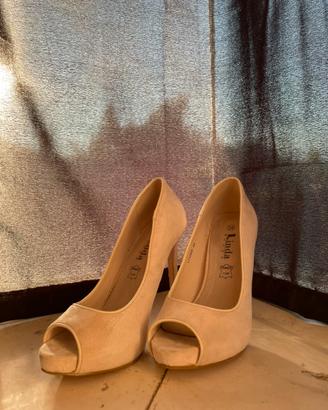 Décolleté open toe - taglia 38, tacco 12 cm