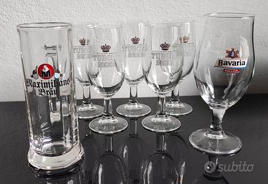 N. 7 Bicchieri Birra Tuborg, Bavaria, Maximilians 