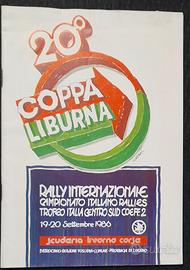 Rally Coppa liburna 1986 Tempi dist regolamento 