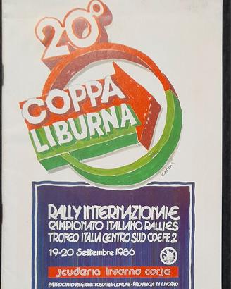 Rally Coppa liburna 1986 Tempi dist regolamento 