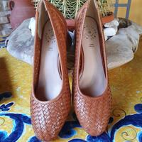 Scarpe con tacco - decolté estive in vera pelle 38