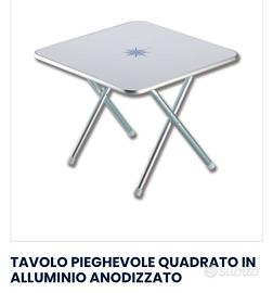 Tavolino pieghevole in alluminio