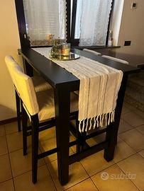 TAVOLO ALTO IKEA + 4 SGABELLI