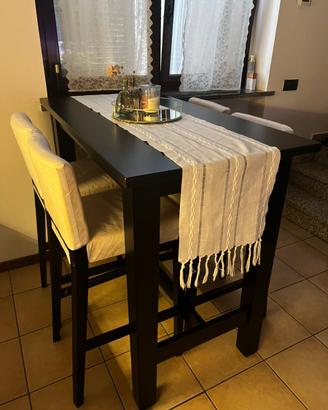 TAVOLO ALTO IKEA + 4 SGABELLI