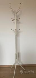 Appendiabiti da terra, 182 cm, metallo bianco