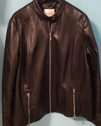 Giacca in pelle da donna Violeta by Mango