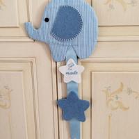 Fiocco nascita elefantino azzurro