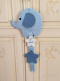 Fiocco nascita elefantino azzurro