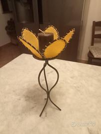 portacandela in metallo 