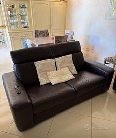 Divano 2 poste in pelle Chateau D'ax -