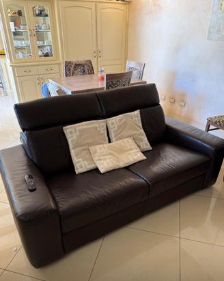 Divano 2 poste in pelle Chateau D'ax -