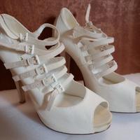 Scarpe Panna "Green Apple" con tacco alto 12 cm