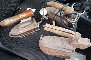 3 ferri da stiro antichi vintage