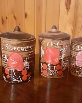 Set barattoli cucina in terracotta