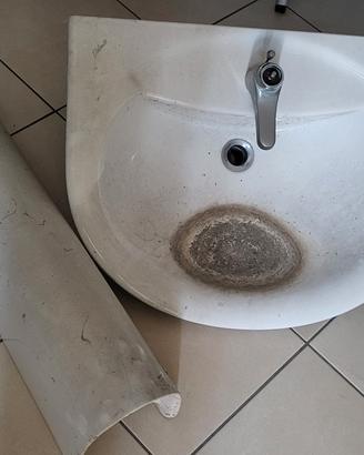 Dolomite lavandino con colonna supporto