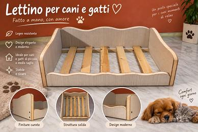 Lettino per cani e gatti fatto a mano da me nuovo