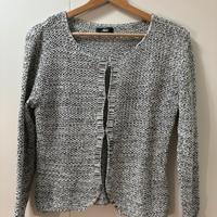 Cardigan nero e bianco