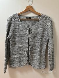 Cardigan nero e bianco
