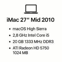 iMac 27 " 20 GB di RAM 