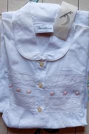 Camicia da notte batista con colletto