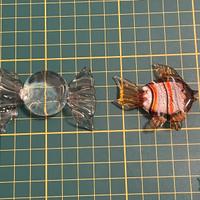 Pesce e caramella in vetro vintage