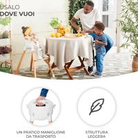 Seggiolone Kinderkraft Sienna Rialzo Grigio