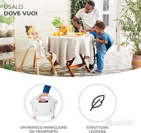 Seggiolone Kinderkraft Sienna Rialzo Grigio