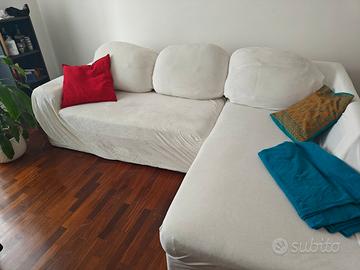 Divano letto contenitore con penisola