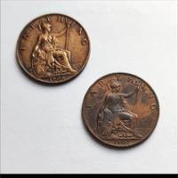 1902-1906 Farthing Inglesi monete