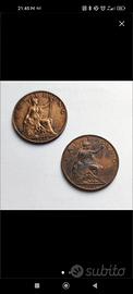 1902-1906 Farthing Inglesi monete