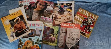 set riviste mani di fata e ricamo anni 80