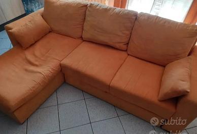 Divano letto contenitore alcantara