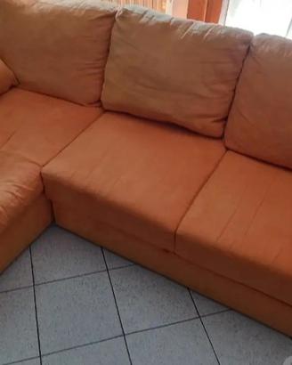Divano letto contenitore alcantara