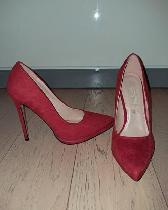 Scarpe in vera pelle scamosciato rosse PrimaDonna