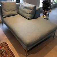 CHAISE LONGUE IN TESSUTO AZZURRO