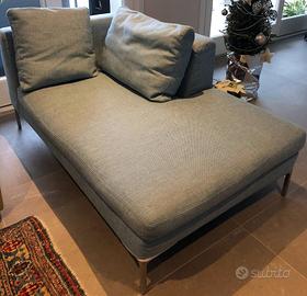 CHAISE LONGUE IN TESSUTO AZZURRO