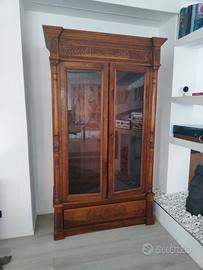 Libreria antica dell'800 , in noce 