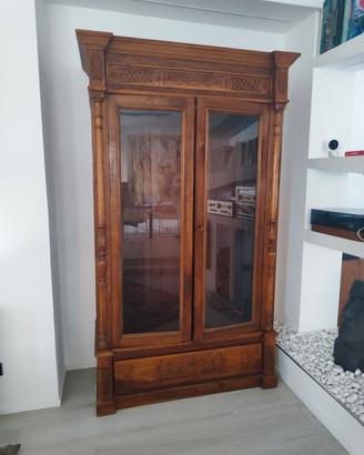 Libreria antica dell'800 , in noce 