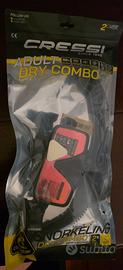 Set Maschera Frameless + Snorkel Cressi SF1 Dry (N