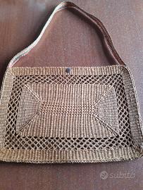Borsa da mare vintage in paglia