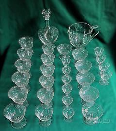 Servizio bicchieri in cristallo anni ’50