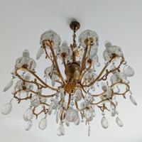 Lampadario vintage a gocce con 15 luci