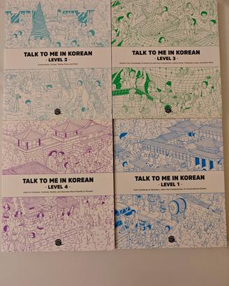 Talk To Me In Korean 1-4 + Workbook 1-4.