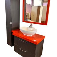 Mobile bagno rovere moro/arancione