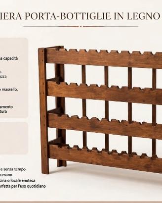 Porta bottiglie legno massello