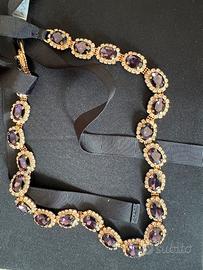Collana Swarosky viola