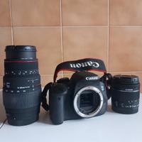 Canon eos 700d + 2 obiettivi  + borsa +flash Canon