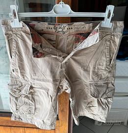 PANTALONI CORTI CARGO CHIARI 40WEFT TAGLIA 32